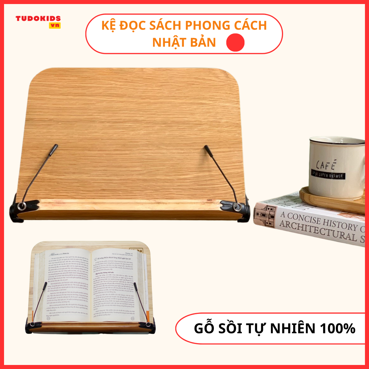 Kệ đọc sách gỗ sồi